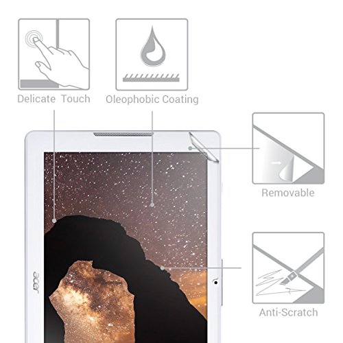 2x kwmobile Folie für Acer Iconia One 10 (B3-A30) – klare Tablet Displayschutzfolie Crystal Clear Displayschutz kristallklar Displayfolie Schutzfolie - 2
