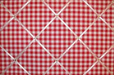 Large Laura Ashley Red Gingham Hand Crafted Fabric Notice/Pin/Memo Board