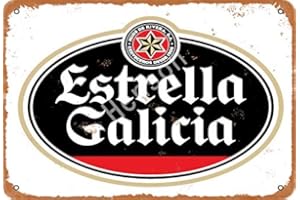 Henson Estrella Galicia Beer Vintage Tin Sign Logo 12 * 8 Inches Advertising Eye-Catching Wall Decoration