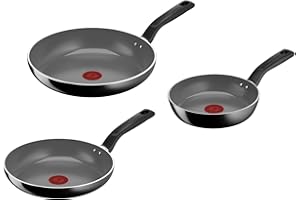 Lagostina Goccia Set 3 Padelle 20/24/28 cm, Rivestimento in Ceramica Antiaderente, Scorrevolezza Ottimale, Pulizia Facile, Ecologica, Thermo-Signal, Sicura, Compatibile con Induzione