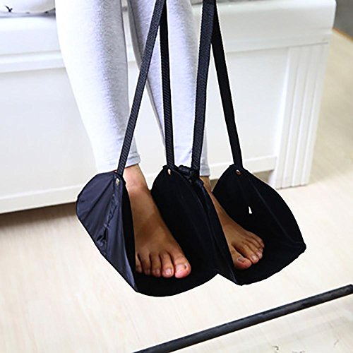 Preisvergleich Produktbild PZYZJZRN Füße Hängematte Fußstütze Reise tragbar Fußpolster Füße setzen Osmanen Beinauflage Relax Fuß Gelten Zuhause / Bus / Langstreckenflugzeuge / Büro Entlasten Sie die Ermüdung Tragen Schwarz