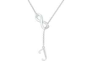 SAMINO Colliers pour Femmes,Collier Illimité Lettres A-Z Initiales Réglable 47+4.5cm pour Femmes Filles Sœurs Amies Fête des Mères Cadeau Maman Cadeaux D'anniversaire Noël Remise Diplôme