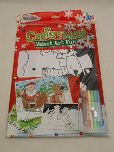 Ouse Valley Christmas Velvet Art Fun &amp; Colour Poster. With Felt Pens, Glitter Glue &amp; More.