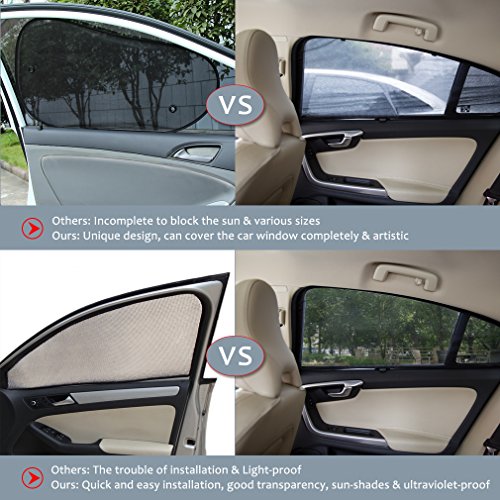 Vanwalk Auto Fenster Schatten, Sun Window Shade Screen Cover Block UV Strahlen für Kinder und Haustiere (Packung mit 2) - 2
