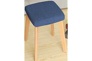 ZZDZW Fundas de Asiento y Protectores de cojín de café, Fundas de Taburete Cuadrado,Suaves, elásticas, extraíbles, Lavables a máquina,para Sala de Estar (Color : Azul Oscuro, Size : 2 Piezas)