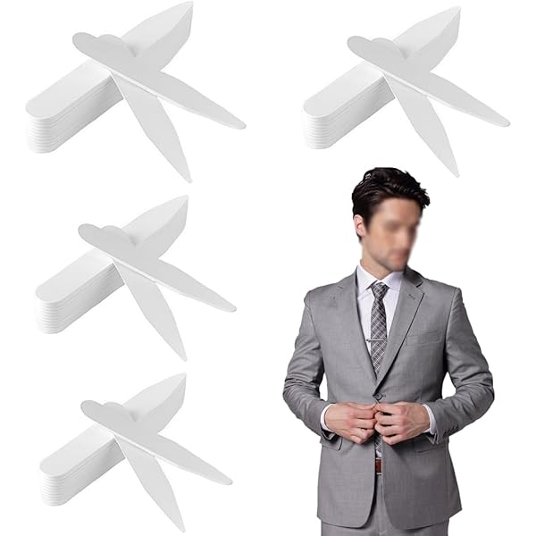 Stecche Per Colletto Camicia | 100 Inserti In Plastica Bianca Per Mantenere Il Colletto Rigido E Perfetto - Foto 3