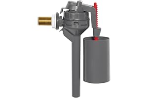 Wirquin 10723594 Chasse d'eau wc robinet flotteur à alimentation latérale Topy, gris