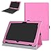 Price comparison product image Acer One 10 S1002 Case,Mama Mouth PU Leather Folio 2-folding Stand Cover with Stylus Holder for 10.1" Acer One 10 S1002 S1002-15JC Tablet PC,Pink