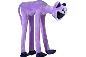 Kouipoie 15.2 IN Smiling Peluche, Adorables Juguetes de Peluche de Gato Morado y Perro Amarillo, Catnap Peluches, Niños y Adultos, Modelo Smiling. (Cat)