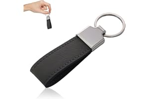 YzmrBdqc Portachiavi in pelle, organizer per chiavi, portachiavi in pelle, colore nero, portachiavi in pelle di alta qualità, Nero , 11.3*2.3cm