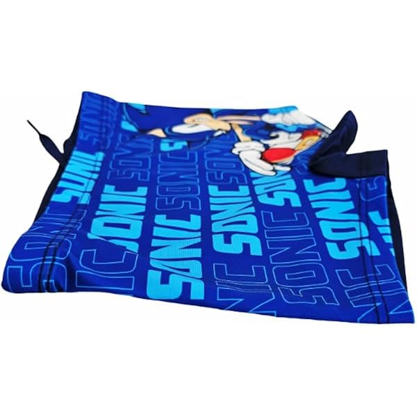 Costume Da Bagno Sonic Per Bambini - Slip Da Nuoto Ufficiale Con Licenza | Poliestere Ed Elastan - Foto 3