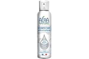 Aera Nature - Spray Désinfectant Outils et tous Supports matériels - Antibactérien, Fongicide et Virucide - Fabrication Française - 180 ml