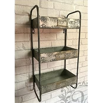 Retro Vintage Industrie-Stil Metall Einlegeböden. Regal Aufbewahrung