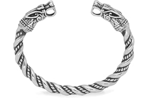 JAOYU Viking Bracelet for Men Dragon Bracelet Arm Ring Stainless Steel Cuff Bangle Celtic Pagan Jewelry - Father, Son Halloween