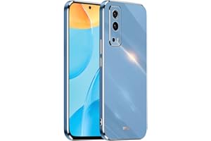 HONLEN Custodia per vivo Y52 5G / vivo Y72 5G (6.58" Inches), Cover Morbida in Silicone TPU, Design del Telaio Galvanico - Blu navy