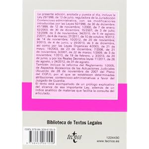 Ley reguladora de la jurisdicción contencioso-administrativa / Law on contentious administrative jurisdiction