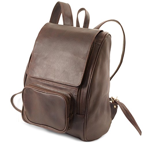 Großer Lederrucksack Größe L / Laptop Rucksack bis 15,6 Zoll, für Damen und Herren, Braun, Jahn-Tasche 711