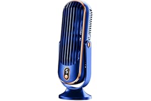 NONDK Ventilateur tour sans pales à 720 ° - Ventilateur oscillant silencieux avec 5 modes - Économe en énergie - Pour chambre à coucher, bureau - Bleu