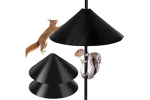 GHSHANOG 2Pcs Squirrel Baffle,18 Inch Protective Bird House Guard,Wrap Around Squirrel Proof Baffle for Wild Bird Pole Feeders,Reusable Raccoon and Squirrels Proof with Accessories