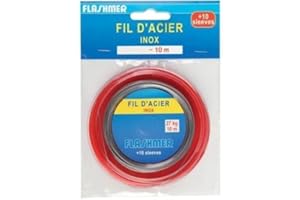 Flashmer - Fil D'Acier Tresse Gaine Nylon 10 M Thermosoudable Taille : 3 Kg