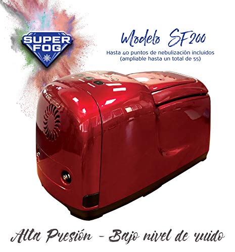 SUPERFOG Kit de nebulización con 40 Puntos de enfriamiento. DIY Patio Mister. Refrigeración por Agua pulverizada. Neblina refrescante para Patios, terrazas y áreas Exteriores Desde 5 hasta 100 m2.