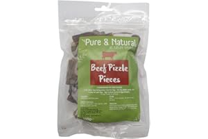 Pure & Natural Bull Pizzle Stick Pieces - Natural Dog Chews & Bully Sticks, Hypoallergenic, Low-Fat, Dog Treats 150g Bag