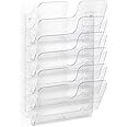 Durable FLEXIPLUS 6 A4 Landscape Literature Holder - Transparent - Easy To Install Wall Mounted Document Holder - Perfect For Flyers, Brochures, Etc.