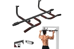 SNADER Pull Up Bar Doorway Fitness Chin Up Bar for Home Gym Equipment,Pull Up Bar for 65-95 cm Doorway Multi-Grip Door Pull-Up Bars with Padded Handles,Home Fitness Door Horizontal Sit Up Exercise Equipment