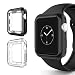 Produktbild Tervoka Apple Watch Bumper, Hülle, Leichte Weiche Silikon Schutzhülle [Rundherum Schutz Schlankes Case] Schutz für Apple Watch 42mm Series 3/2, Sport, Edition, Nike+, 2-Pack, Schwarz + Transparent