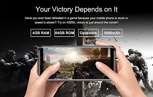 OUKITEL K5000 Smartphone 4G Android 7.0 (MTK6750T Octa Core 1.5 GHz, 5.7â€ 18:9 HD+ Schermo, 4 GB RAM 64 GB ROM, 21MP+16MP Camera, Fingerprint ID, Dual SIM, 5000mAh Batteria, OTA, Carica rapida) Oro