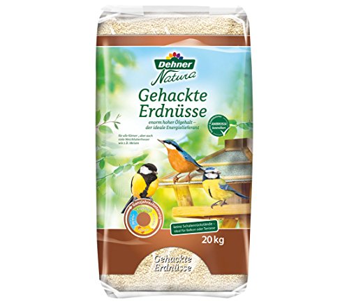 Dehner Natura Wildvogelfutter, gehackte Erdnusskerne, 20 kg