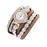 Sunnywill CCQ Damen Schöne Mode Design Strass Armband für Weibliche (Brown)