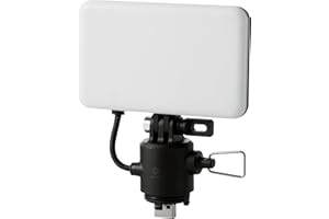 ELECOM NESTOUT Outdoor Camping LED Panel Flashlight w/ Mini Tripod, Dimmable USB Powered LED Light, IP44 Water Dust Resistant, 30-1000 Lumen, Portable Lantern for NESTOUT Power Bank, Black (FLASH-1)