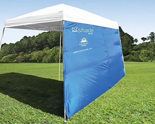 ezShade 10'x10' Angled Leg Canopy Sidewall -Blocks 99% UVA/UVB Keeps You Cooler, Doubles Your Shade & Instantly Attaches to Any Nylon/Poly 10' Angled Leg Canopy - Canopy Not Included by ezShade