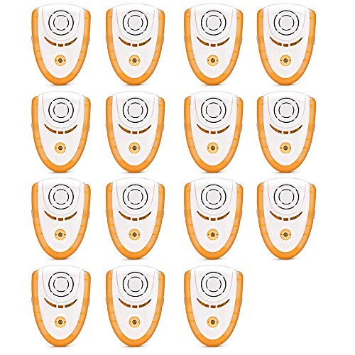 Preisvergleich Produktbild ZNYsmart Ultraschall Mäuse Repeller Schädlingsbekämpfer 3 Ellen Elektronische Mäuseabwehr Mäusevertreiber Insektenvertreiber Für Nagetiere Insekten Moskito Schabe Spinne, Sicher für Kinder (15 St¨¹ck)
