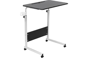 GRANDMA SHARK 60 × 40 cm Laptop Table for Sofa or Bed, Laptop Desk, Standing Height Adjustable Computer Desk, Portable Side Table, Bed Table, Sofa Table (Black)