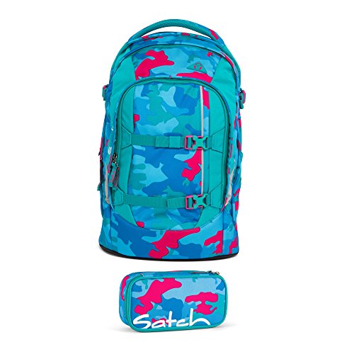 Preisvergleich Produktbild Satch Pack by Ergobag Caribic Camou 2-tlg. Set Schulrucksack + Schlamperbox