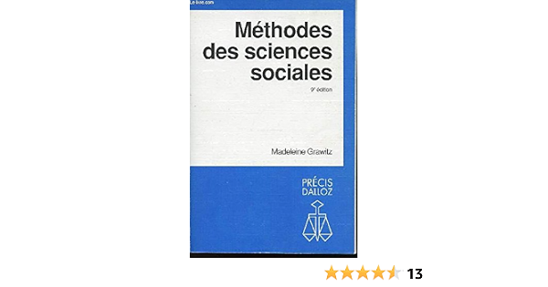 madeleine grawitz méthodes des sciences sociales pdf gratuit