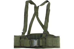 DONGKER Cintura Tattica da Combattimento Molle con Imbracatura Regolabile e Staccabile, Ideale per Airsoft e Allenamenti all'Aperto, Cintura Resistente e Versatile per Uso Tattico