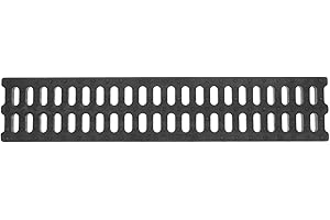 Alipis Plastic Drainage Grate 19.7X3.9X0.8 Inch Trench Drain Cover Sewer Rainwater Gully Kitchen Floor Drain Grate Easy Install