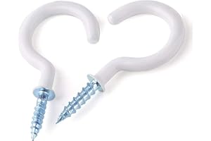 WKTRSM Haki do wkręcania sufitu Śruby Winylowe Biały Hak Ścienny na Kubki Artykuły Domowe, 30 szt