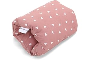 HOBEA-Germany Mini oreillers pour l’Allaitement Coussins d’Allaitement pour déplacements en différents modèles, Maquette: Coeurs Vieux Rose