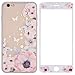 Produktbild iPhone 6 Plus Hülle, iPhone 6S Plus Hülle + Panzerglas, ZXK CO TPU Silikon Hülle Schutzhülle mit Muster Protective Backcover Case mit 9H Hartglas Displayschutz Panzerglasfolie für Apple iPhone 6 Plus/6S Plus 5,5 Zoll-Schmetterling