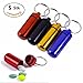 Produktbild MAXGOODS 5 Stk Wasserdichte Aluminium Pille Box Fall Flasche Drug Schlüsselbund Container, Zufällige Farben
