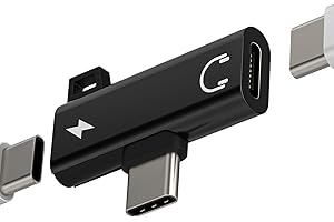 HOYULLI Adattatore Cuffie USB C(2in1) Auricolari AUX Audio Cavo TipoC Jack Ricarica Caricatore Accessori Per Apple IPhone Adapter iPad SDoppiatore Headphone Splitter Type C Compatibile Per Samsung tp-TXGG