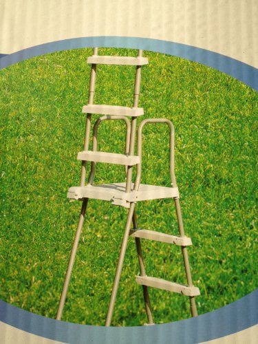 Sicherheits Pool Leiter mit Plattform für Pools von 122 cm bis 136 cm, Leiter zum Wegklappen - 2