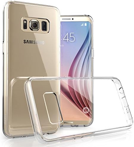 Galaxy S8 Case ,CUCELL Samsung Galaxy S8 Protective Case with Anti Scratch Resistant Transparent Hard Plastic Back Plate and Soft TPU Gel Hybrid Bumper Case Cove (Clear)