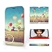 Produktbild MOBIWEAR | Slim FLIP Case | Kompatibel mit LG G4, Made in EU handyhülle, Premium Schutzhülle, Transparent TPU Silicon, Book Style Hülle, Tasche - Radfahr und Bunte Luftballons