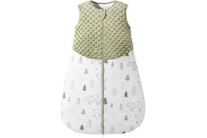 Fairy Baby Sacco Nanna per Neonati 1,5 Tog Sacco a Pelo Invernale per Neonato Coperta Indossabile in Cotone Morbido Swaddle