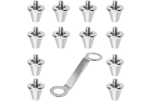 ‎FOGARI Fußballstollen - Fußballschuh-Spikes Kompatibel mit Nike, 12er Set Schraubstollen, Robuste Aluminium-Ersatzstollen für Optimales Stollentraining und Rugby